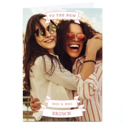 Card Factory Personalised Photo Card - Pink, To The New...