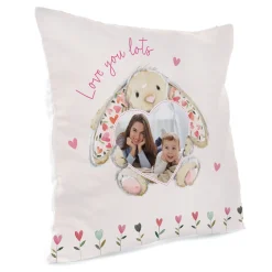 Card Factory Personalised Photo Cushion - Bunny Loveheart