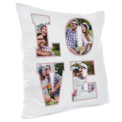 Card Factory Personalised Photo Cushion - LOVE in Photos