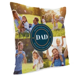 Card Factory Personalised Photo Cushion - Wonderful Times With Dad