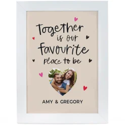 Online Personalised Photo Upload Valentine's Day Print - Together Is Our Favourite Place To Be Personalised Canvas & Wall Art|Photo Gifts