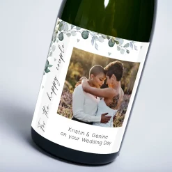 Card Factory Personalised Photo Upload Wedding Champagne - For The Happy Couple