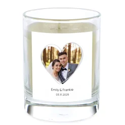 Outlet Personalised Photo Upload Candle - Wedding date Photo Gifts|Engagement Gifts