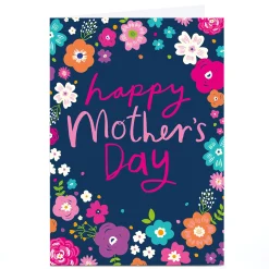 Outlet Personalised Pigment Mother's Day Card - Bright Florals Mother's Day