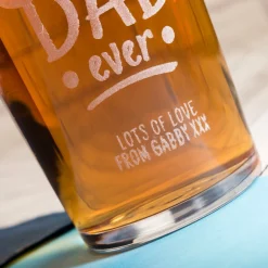 Card Factory Personalised Pint Glass - The Best Stepdad