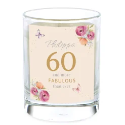 Best Personalised Pomegranate & Cashmere Scented Candle - Fabulous Any Age 60Th Birthday|Scented Candles