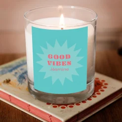 Discount Personalised Pomegranate & Cashmere Scented Candle - Good Vibes Scented Candles|Gifts For Him