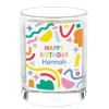Clearance Personalised Pomegranate & Cashmere Scented Candle - Happy Birthday Bright Colours Scented Candles|Gifts For Him