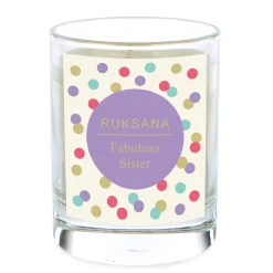Card Factory Personalised Pomegranate & Cashmere Scented Candle - Fabulous Sister