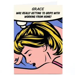 Card Factory Personalised Pop! Card - Getting To Grips With Working From Home