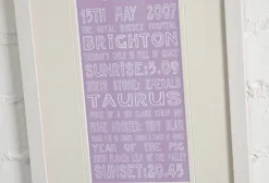 Outlet Personalised Print - Day You Were Born New Baby Gifts|Gifts For Babies