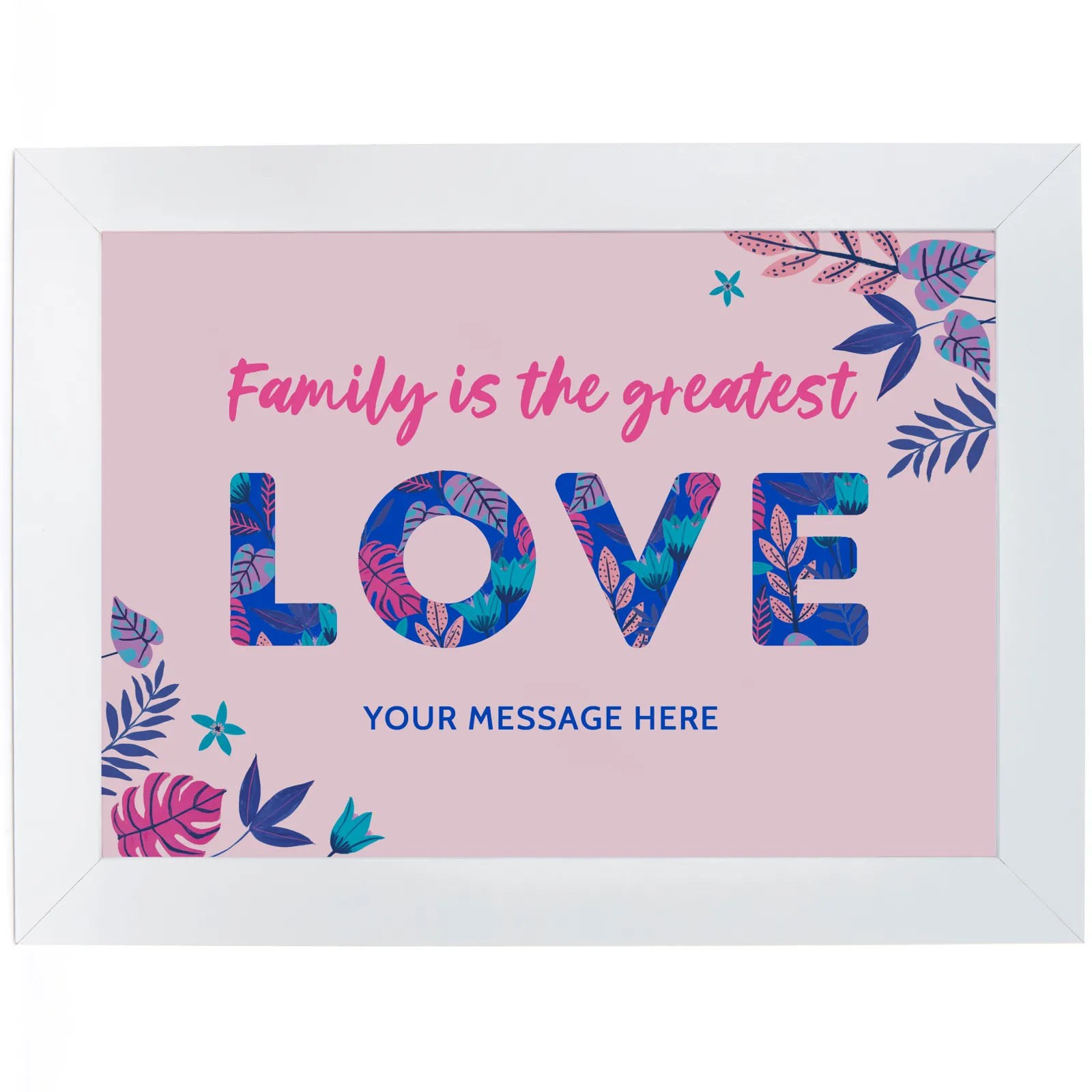 Card Factory Personalised Print - Family is the Greatest Love