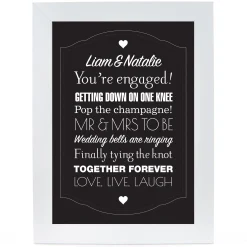Card Factory Personalised Print - You're Engaged!