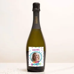 Clearance Personalised Prosecco - Happy Birthday Bright Confetti Photo Gifts|Gifts For Him