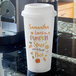 Card Factory Personalised Pumpkin Spice Travel Mug