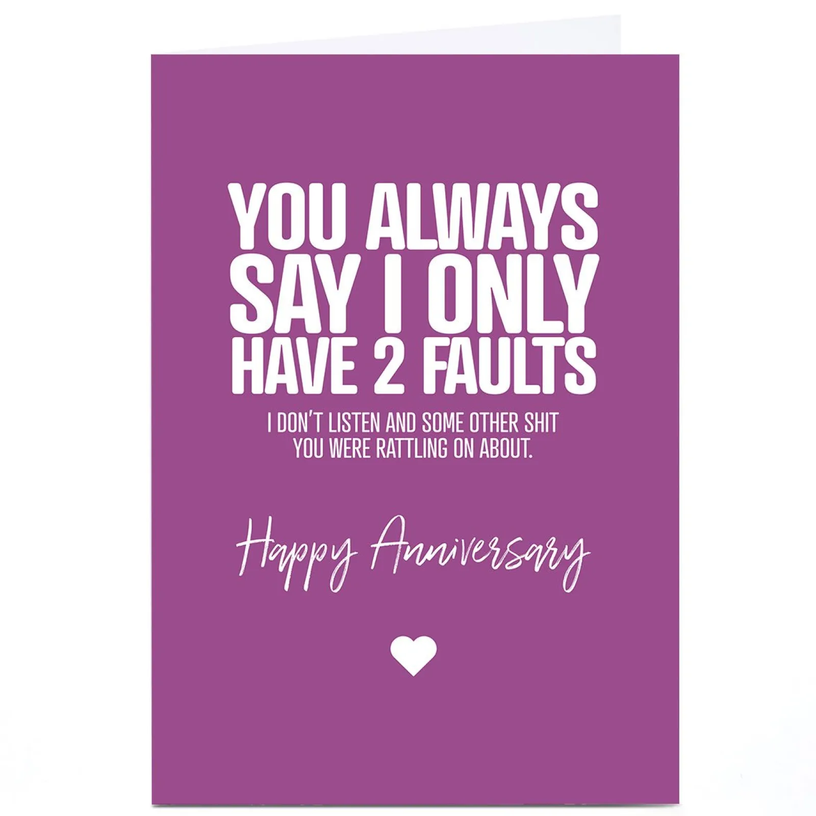 Card Factory Personalised Punk Anniversary Card - 2 Faults