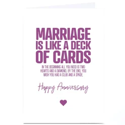 Best Personalised Punk Anniversary Card - Deck of Cards Funny|Anniversary