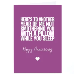 New Personalised Punk Anniversary Card - Smothering You Funny|Anniversary
