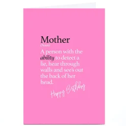 Clearance Personalised Punk Birthday Card - Mother For Mum|Funny