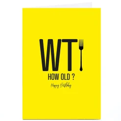 Card Factory Personalised Punk Birthday Card - WTFork