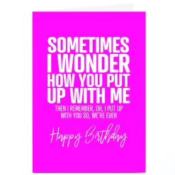 Sale Personalised Punk Birthday Card - Sometimes I Wonder... Funny|Birthday
