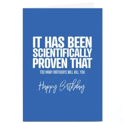 Best Personalised Punk Birthday Card - Scientifically Proven For Everyone|Funny