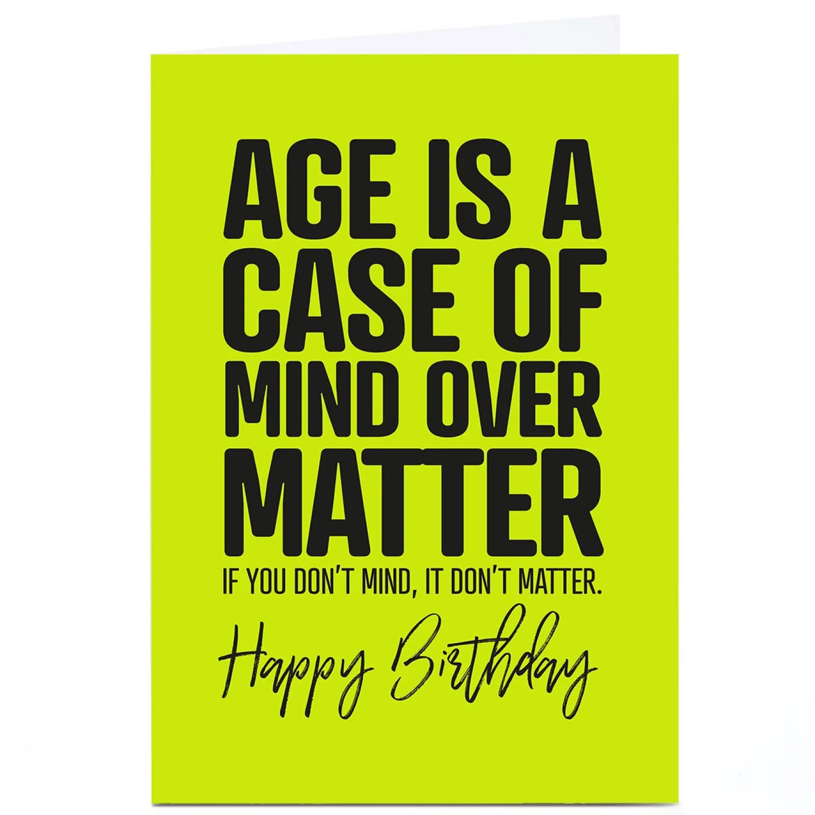 New Personalised Punk Birthday Card - Mind Over Matter Funny|For Everyone