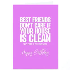 Card Factory Personalised Punk Birthday Card - Best Friends Don't Care