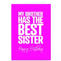 Card Factory Personalised Punk Birthday Card - Brother From Sister