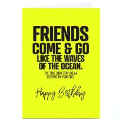 Card Factory Personalised Punk Birthday Card - Friends Come & Go