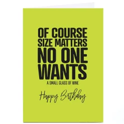 Card Factory Personalised Punk Birthday Card - Size Matters