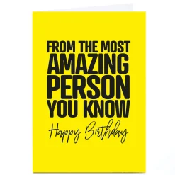 Online Personalised Punk Birthday Card - From The Most Amazing Person Funny|Birthday