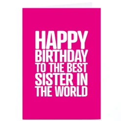 Card Factory Personalised Punk Birthday Card - Best Sister