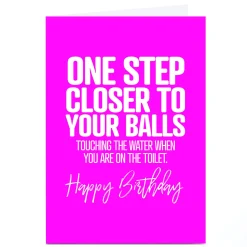Outlet Personalised Punk Birthday Card - One Step Closer Funny|For Everyone