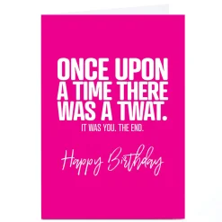Card Factory Personalised Punk Birthday Card - Once Upon A Time