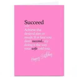 Discount Personalised Punk Birthday Card - Succeed Funny|Birthday