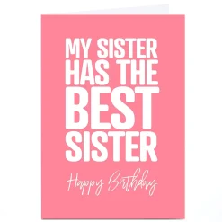 Card Factory Personalised Punk Birthday Card - Sister From Sister