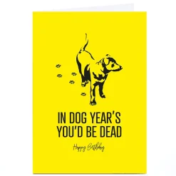Card Factory Personalised Punk Birthday Card - In Dog Years