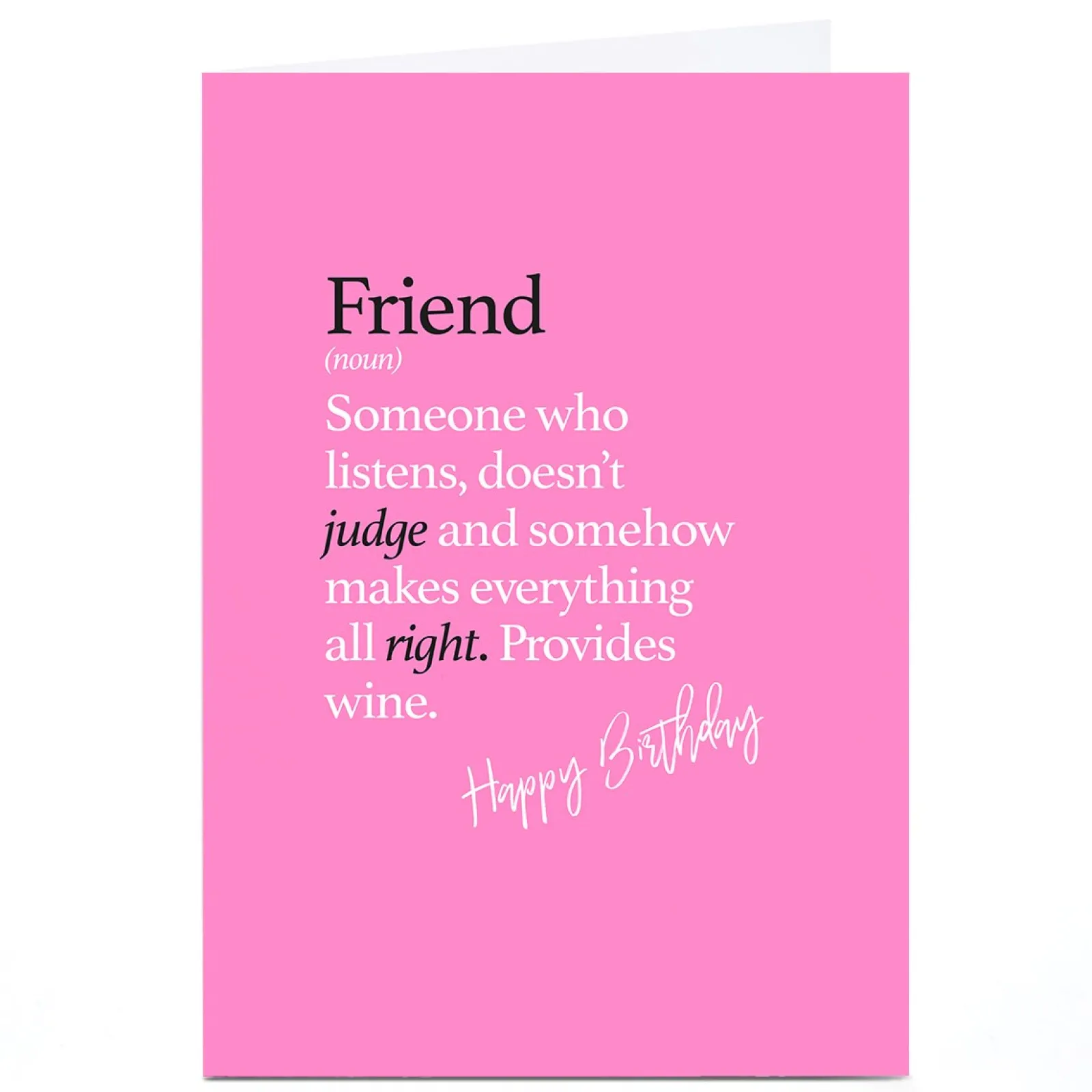 Hot Personalised Punk Birthday Card - Friend For Friend|Female Friend