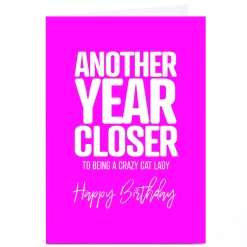 Outlet Personalised Punk Birthday Card - Another Year Closer Female Friend|Funny