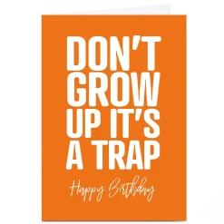 Card Factory Personalised Punk Birthday Card - It's A Trap! |