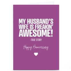 Card Factory Personalised Punk Cards Anniversary Card - Awesome!