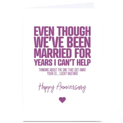 Card Factory Personalised Punk Cards Anniversary Card - Lucky