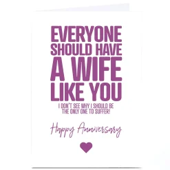 Personalised Punk Cards Anniversary Card - Wife Like You Anniversary|Funny