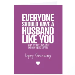 Card Factory Personalised Punk Cards Anniversary Card - Husband Like You