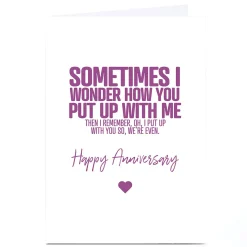 Hot Personalised Punk Cards Anniversary Card - Sometimes I Wonder Funny|Anniversary