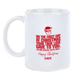 Card Factory Personalised Punk Christmas Mug - On the First Day