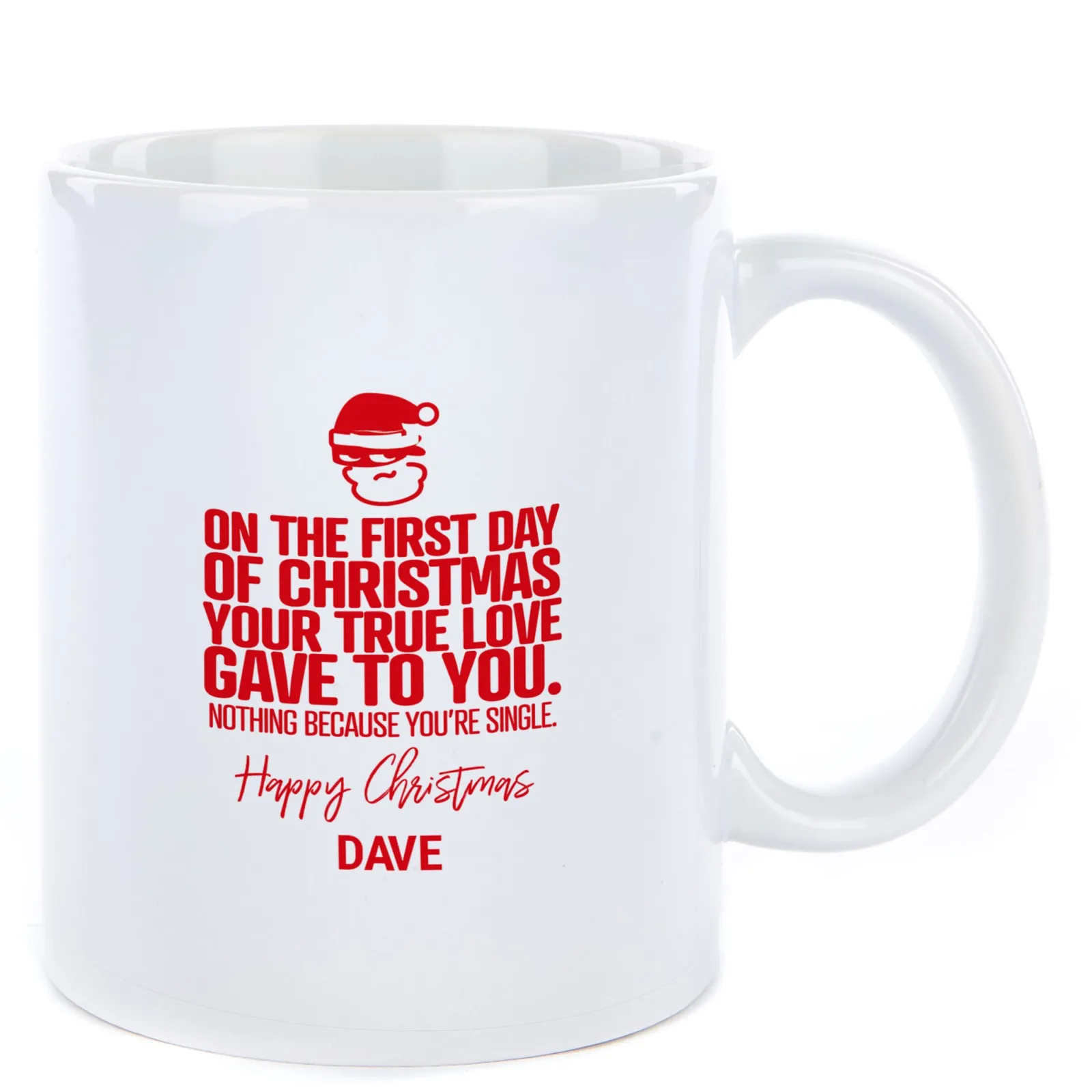 Card Factory Personalised Punk Christmas Mug - On the First Day