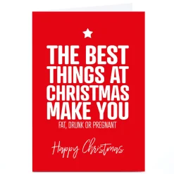 Card Factory Personalised Punk Christmas Card - The Best Things