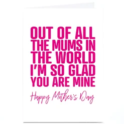 New Personalised Punk Mother's Day Card - Of All The Mums Funny
